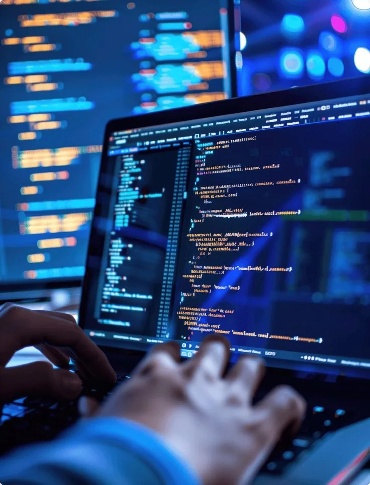 Software development workspace with code displayed